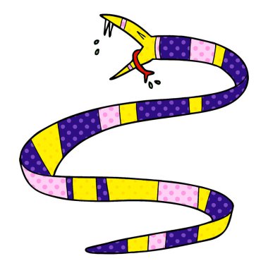 Çizgi film yılanının vektör çizimi