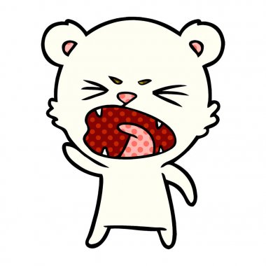 Kızgın çizgi film kutup ayısı