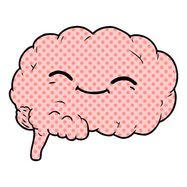 vektör çizim karikatür beyin