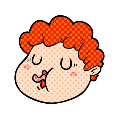 vektör çizim karikatür erkek yüz