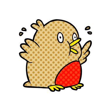 heyecanlı robin üzerinde çizgi film