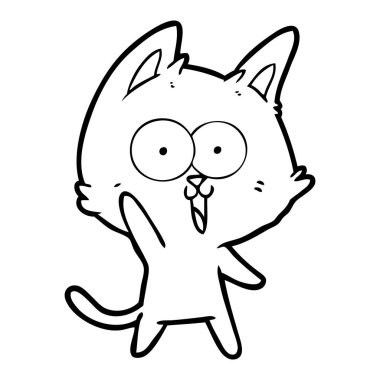 komik karikatür kedi vektör çizim