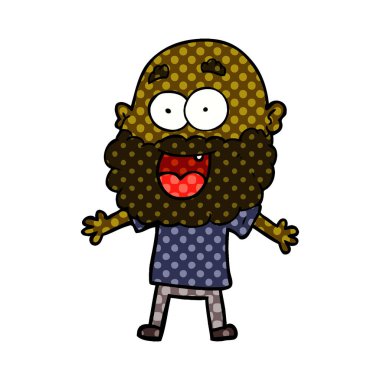 çizgi film çılgın mutlu adam sakallı