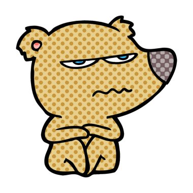 kızgın ayı karikatür vektör çizim