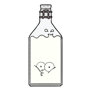 vektör çizim karikatür eski şişe