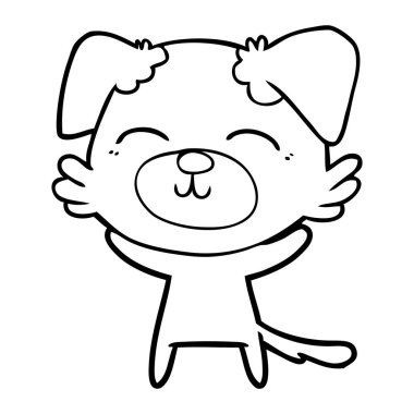 Çizgi film köpeğinin vektör çizimi