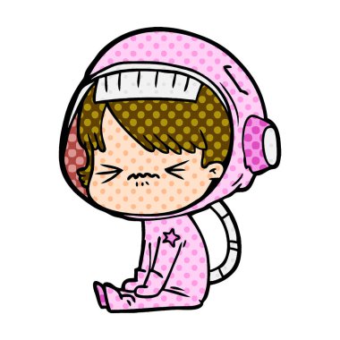 kızgın çizgi film alan kız