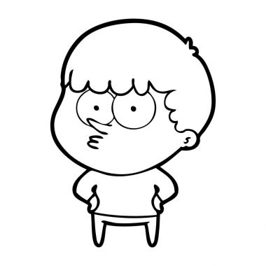 vektör çizim karikatür meraklı çocuk