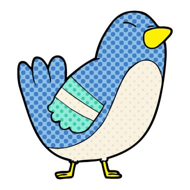 Çizgi film kuşunun vektör çizimi