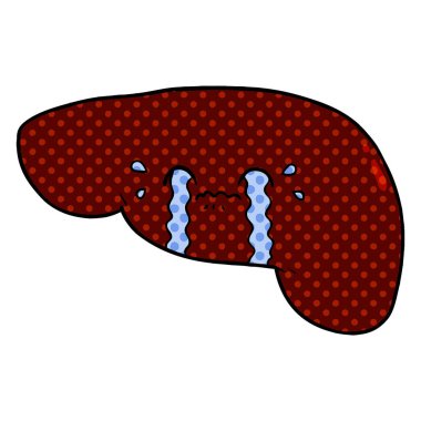 vektör çizim karikatür karaciğer