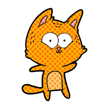 Çizgi film kedisinin vektör çizimi