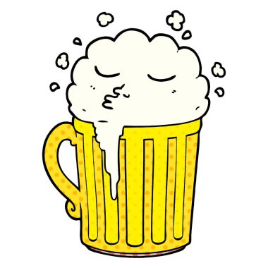 çizgi film kupası bira.