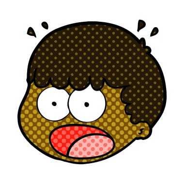 vektör çizim karikatür erkek yüz