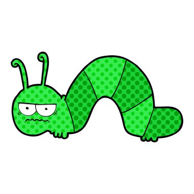  vektör çizim karikatür huysuz tırtıl