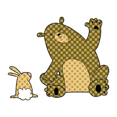 çizgi film ayı ve tavşan arkadaşlar