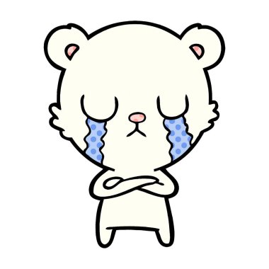 Kutup ayısı karikatür ağlıyor