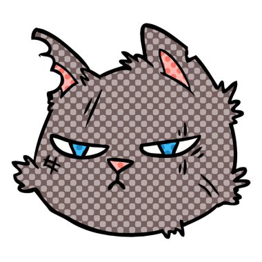 çizgi film sert kedi yüz