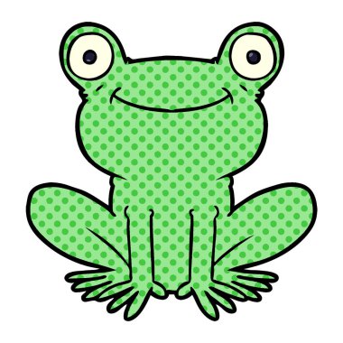 Çizgi film kurbağasının vektör çizimi