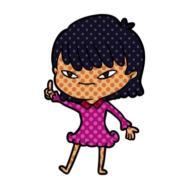 Çizgi film kadını.