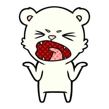 Kızgın çizgi film kutup ayısı