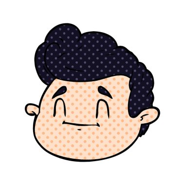 vektör çizim karikatür erkek yüz