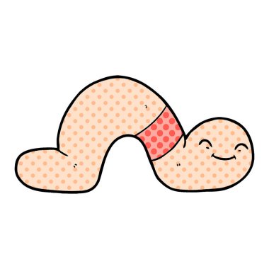 Çizgi film solucanının vektör çizimi