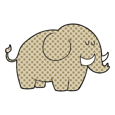 Çizgi film filinin vektör illüstrasyonu