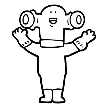 sallayarak dostu karikatür uzaylı