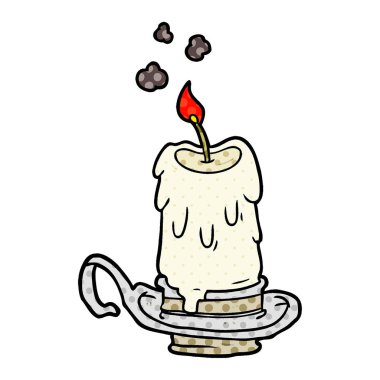 çizgi film eski ürkütücü mum şamdan