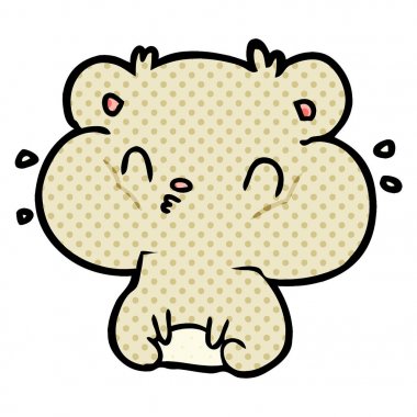 tam yanak torbalar ile çizgi film hamster