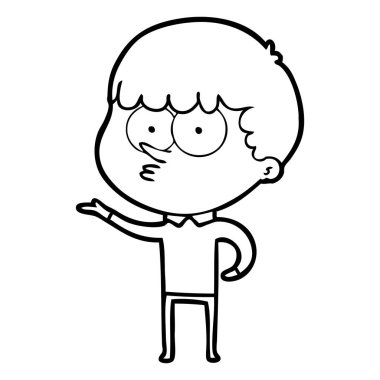 vektör çizim karikatür meraklı çocuk