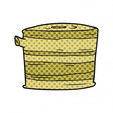 Vektör çizim karikatür ağaç kütüğü