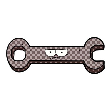 vektör çizim karikatür somun anahtarı