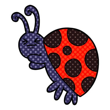 vektör çizim karikatür uğur böceği