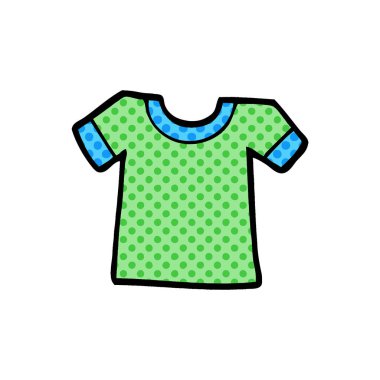 vektör çizim karikatür tee gömlek
