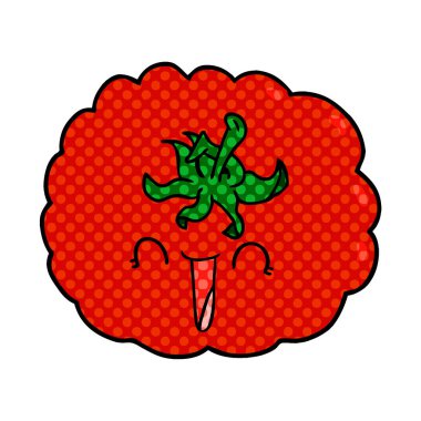 vektör çizim karikatür mutlu domates