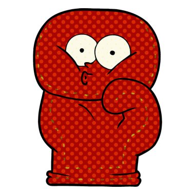 Çizgi film boks eldiveninin vektör çizimi