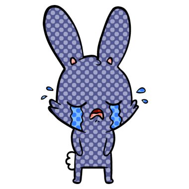 Tatlı çizgi film tavşanının vektör çizimi