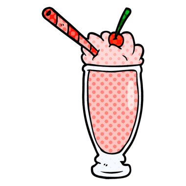 vektör çizim karikatür milkshake