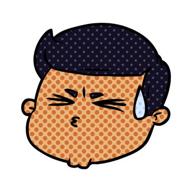 vektör çizim karikatür erkek yüz