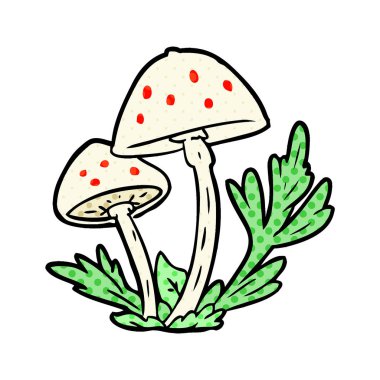 Çizgi film mantarlarının vektör çizimi