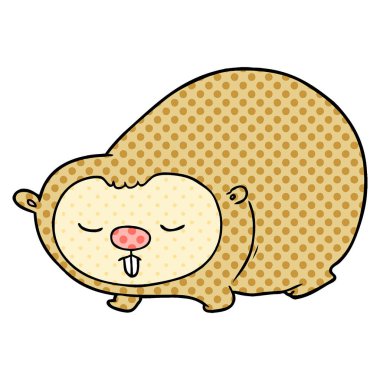 vektör çizim karikatür wombat