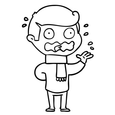 çizgi film adam tamamen stresli