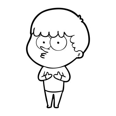 vektör çizim karikatür meraklı çocuk