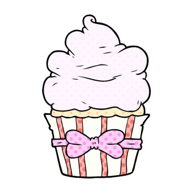 vektör çizim karikatür cupcake