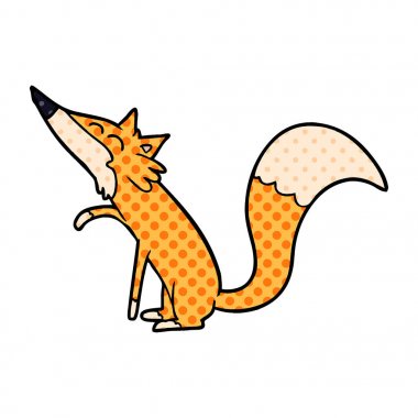 Çizgi film tilkisinin vektör çizimi