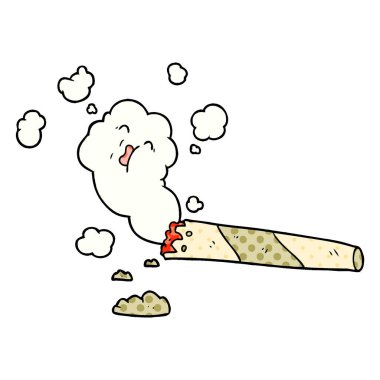 vektör çizim karikatür duman Sigara