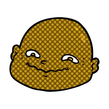 vektör çizim karikatür kel adam 