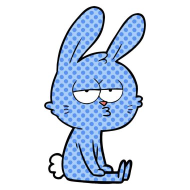 Tatlı çizgi film tavşanının vektör çizimi