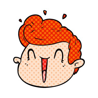 vektör çizim karikatür erkek yüz